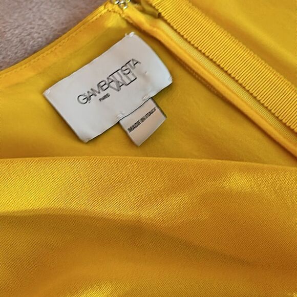 NEW Giambattista Valli Twist-front midi dress yellow - size 48 (US 12/XL) - Picture 9 of 12